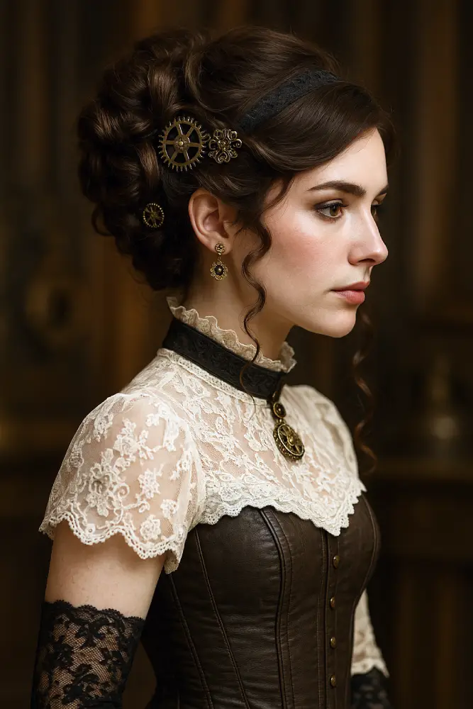 coiffure jupe steampunk femme
