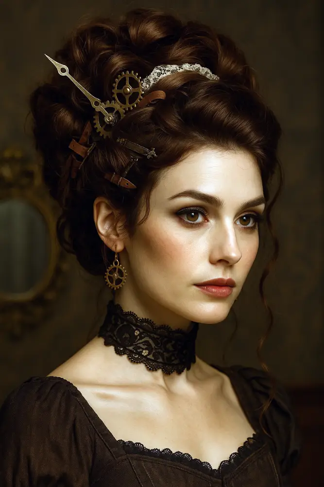 coiffure steampunk femme