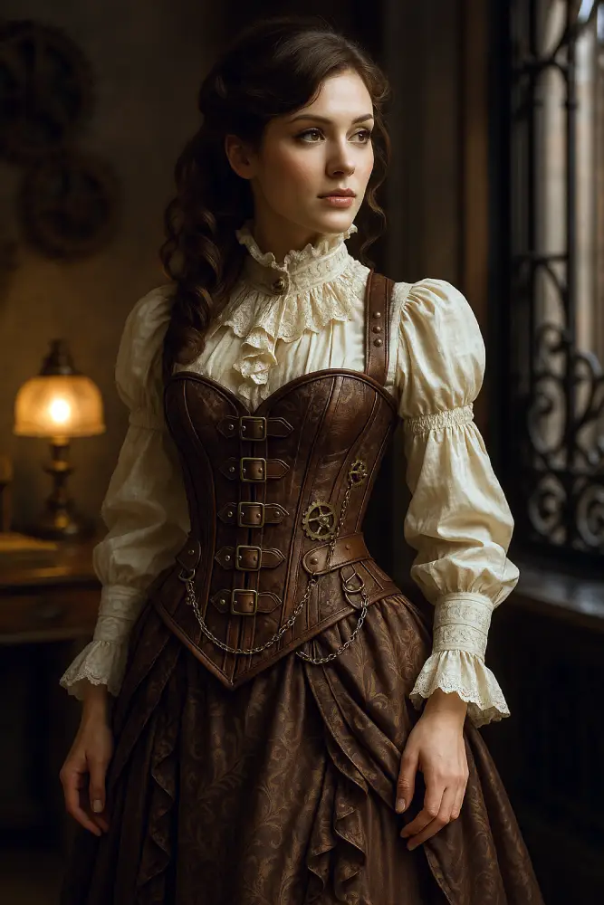 corset steampunk femme