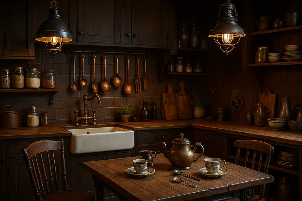 Décoration steampunk cuisine