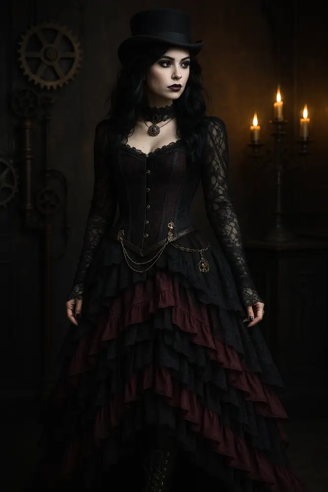 jupe gothique steampunk femme