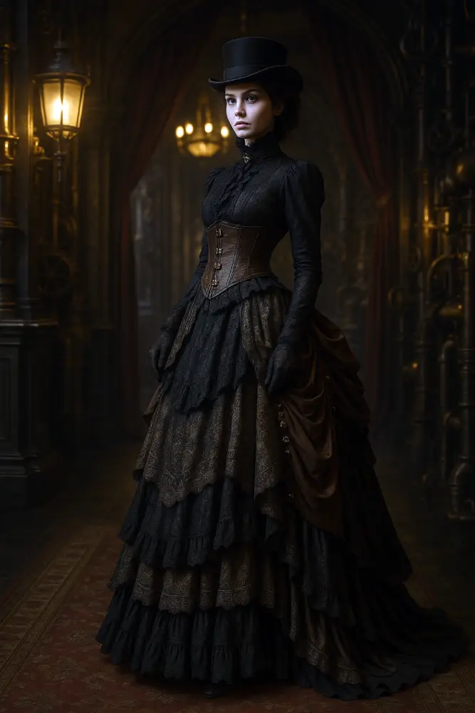 jupe longue steampunk femme