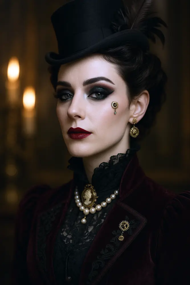 maquillage steampunk dandy et dame de la haute société