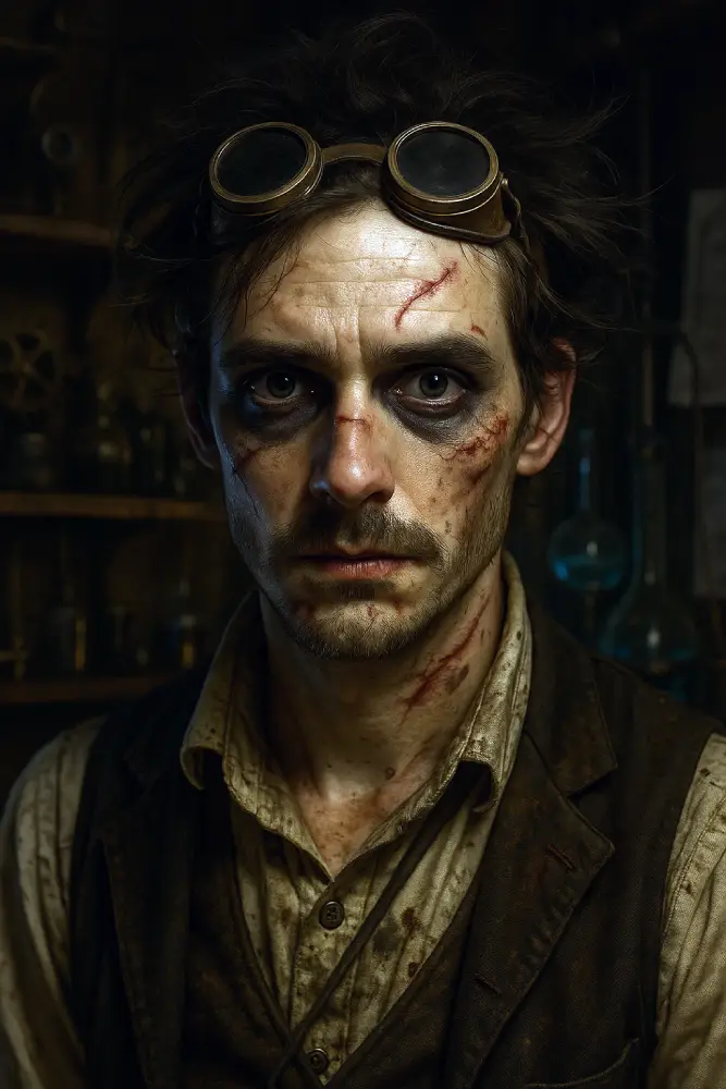 maquillage steampunk inventeur et savant fou