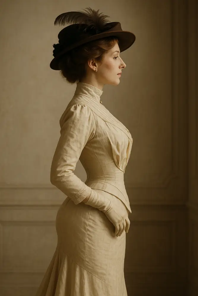 mode édouardienne silhouette en S