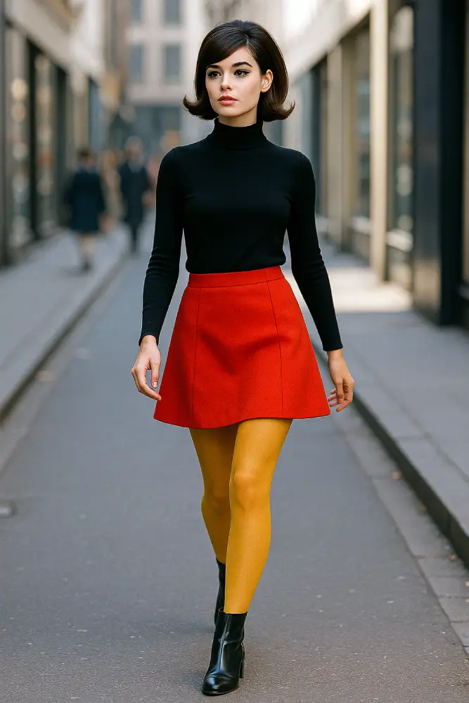 mode femme années 60 minijupe
