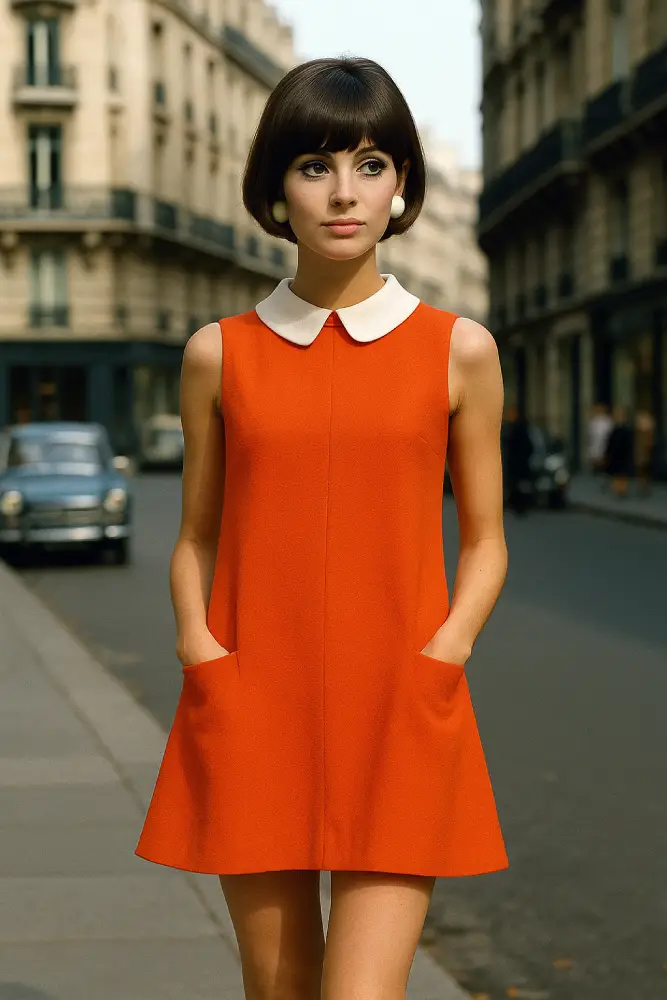 mode femme années 60 silhouette en A trapèze