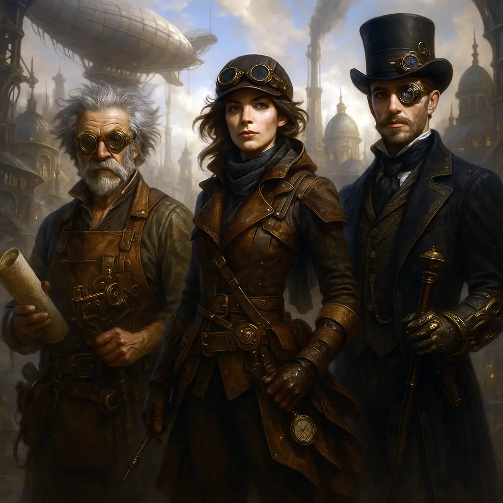 personnages et icones du steampunk