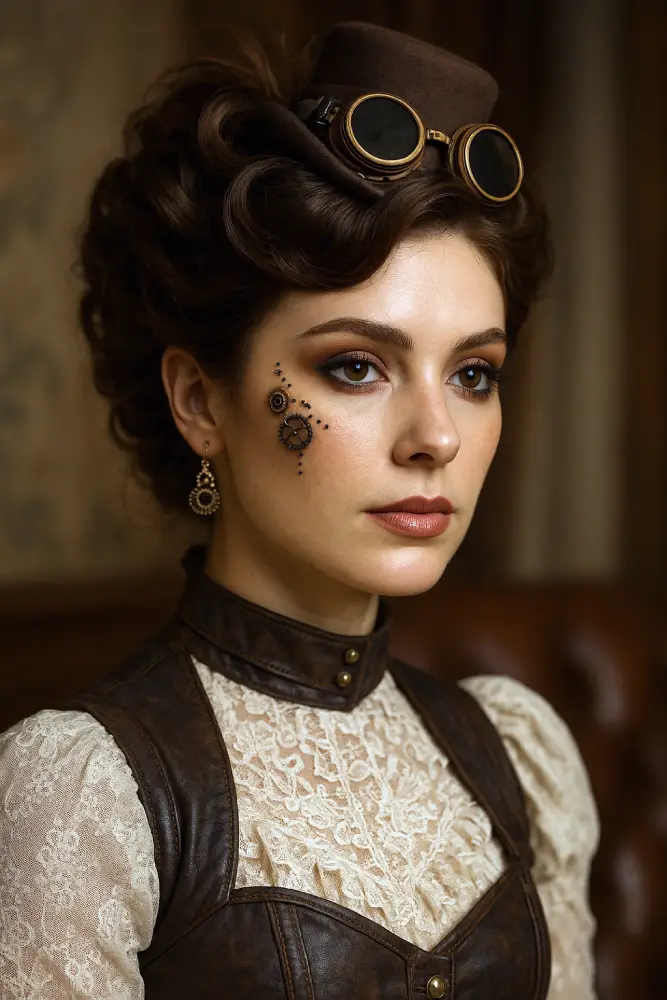 maquillage et coiffure steampunk
